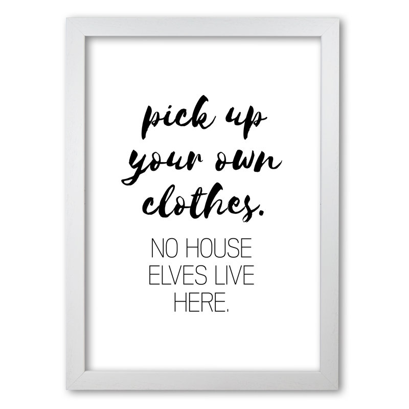 House Elves - Print, 30 cm H x 21 cm W x 5 cm D, White Grain Frame