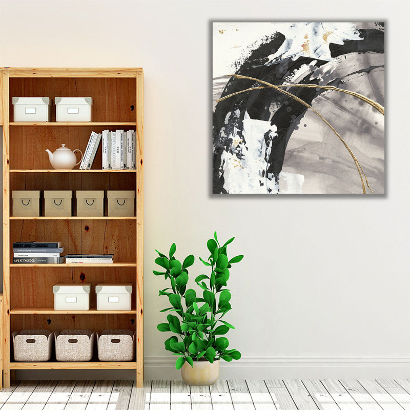 «Gilded Arcs II», reproduction d'art sur toile, H 20 po x l 20 po