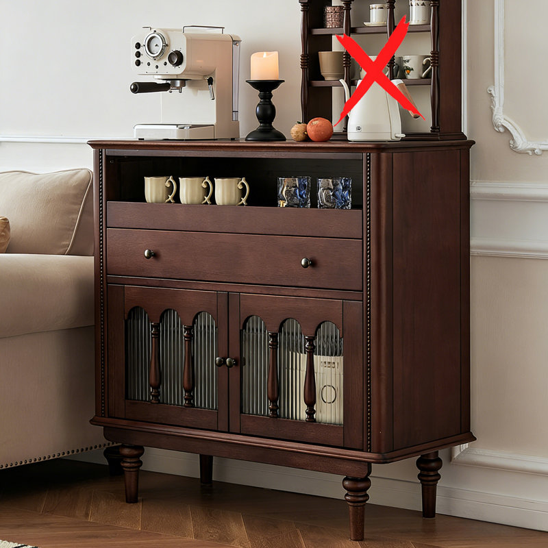 Buffet de rangement style crème français, Noyer