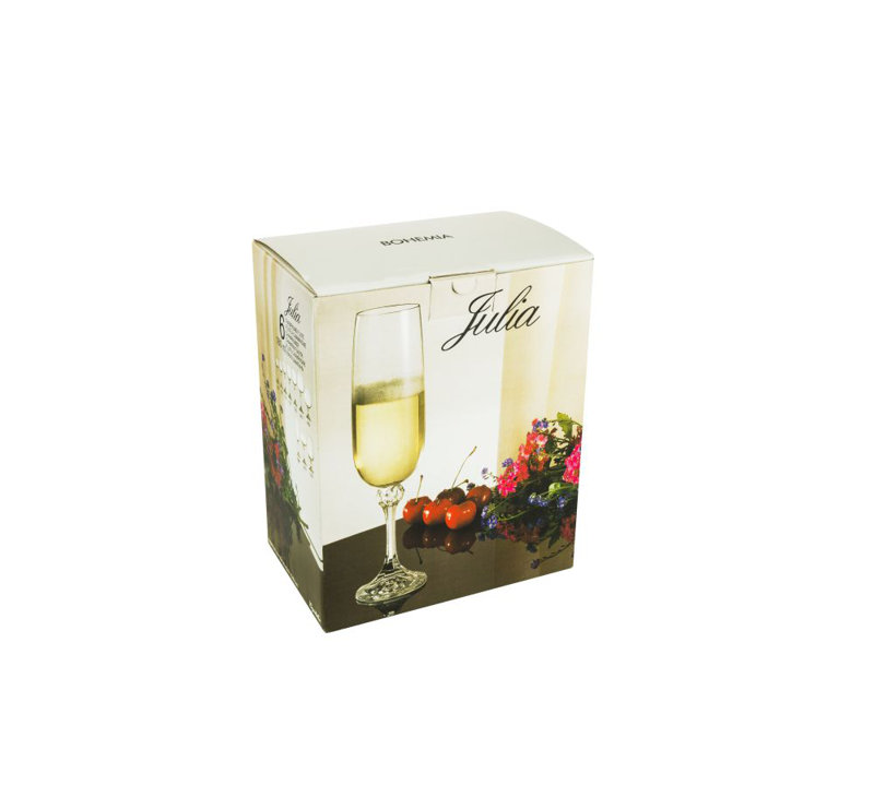 Ensemble de 6 verres à champagne Crystalex
