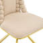 Ensemble de 2 chaises de salle à manger modernes en velours beige Puffy Bubble Ball-17808343