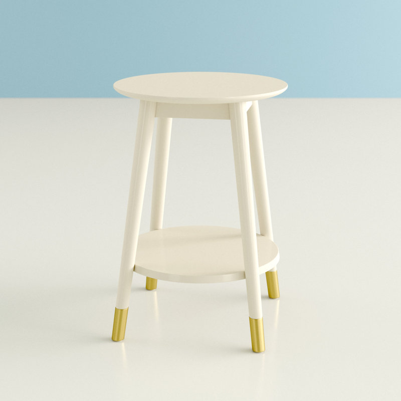 Decebal End Table, White