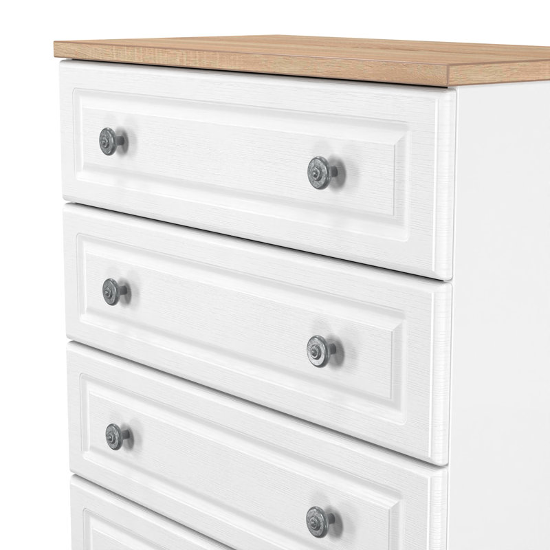74cm W 5 - Drawer Chest of Drawers, White