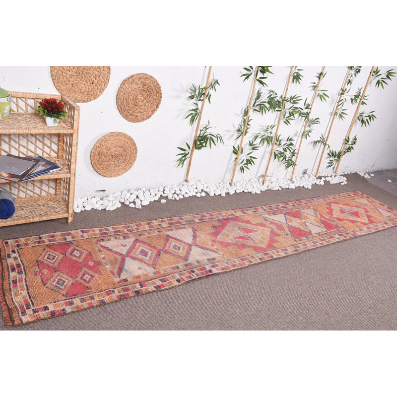 Tapis de couloir, tapis rétro, tapis Anatolian, tapis Boho, tapis de cuisine rose, tapis turcs, tapis tissé à la main