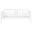 Lit de jour simple blanc avec table rabattable