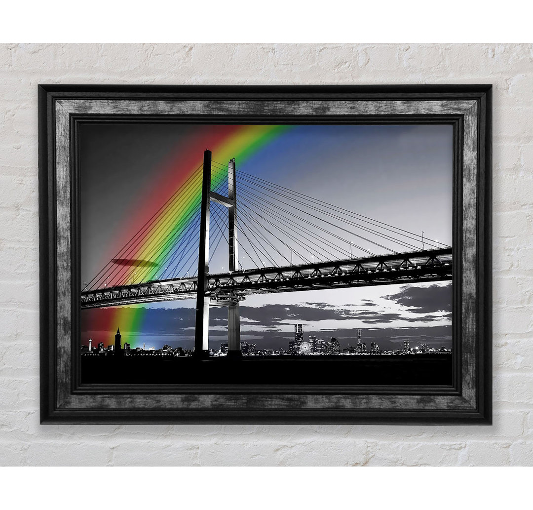 NYC Regenbogenbrücke Schwarz und Weiß - Druck