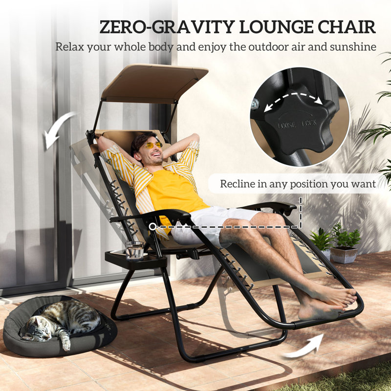 89cm Long Chaise Lounge Set with Cushions, Brown