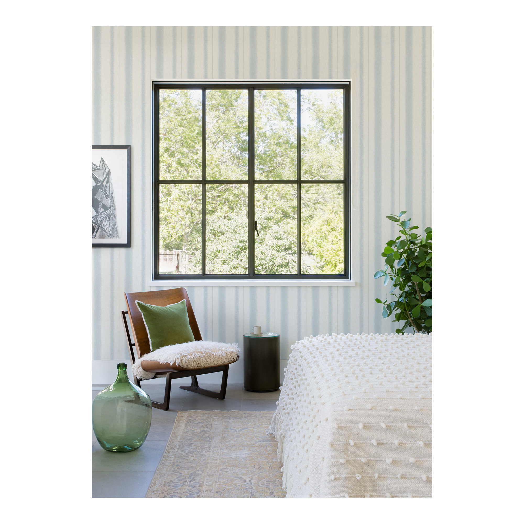 Carmelia Modern Unpasted Wallpaper, Blue