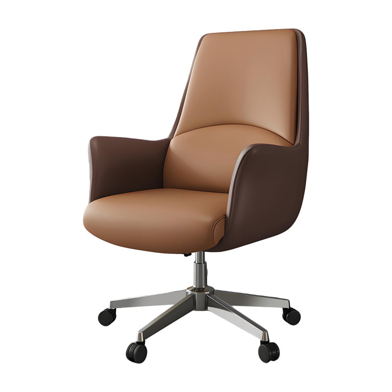 52.76" Minimalist Business Brown Executive Chair, Comfortable for Long Hours, Height Adjustable, Computer Chair for Conference Room & Home Study