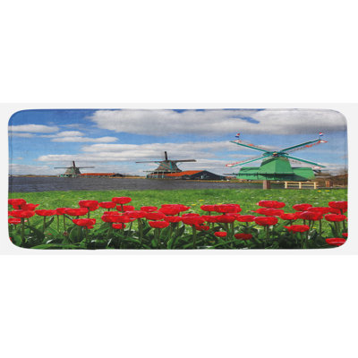 Modern & Contemporary Solid Color Polyester Kitchen Mat