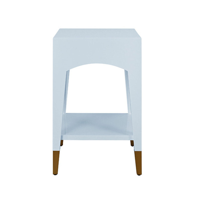 Solid Wood End Table, 29.5" H x 20"W x 18"D, Light Blue