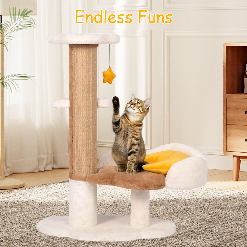 Starry Sky Cat Tree, 32.3 High Cat Tower, Durable Cat Scratching Station