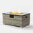 Propane Gas Fire Pit Table With Propane Tank Cover, 50000 BTU Rectangular Steel Fire Pit With Beautiful Wicker Base-1498078896