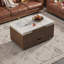 Ensemble de table basse et 4 tabourets relevables Modern