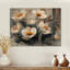 Fleur géométrique de fleurs de renoncule II - art mural en bois de renoncule - sur bois de pin naturel-1268860103