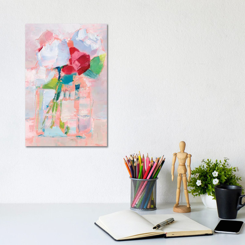 Abstract Flowers In Vase I by Ethan Harper - Wrapped Canvas Gallery-Wrapped Canvas Giclée, 30.48cm H x 20.32cm W x 1.905cm D