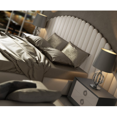 Klass Upholstered Faux Leather Standard Bed