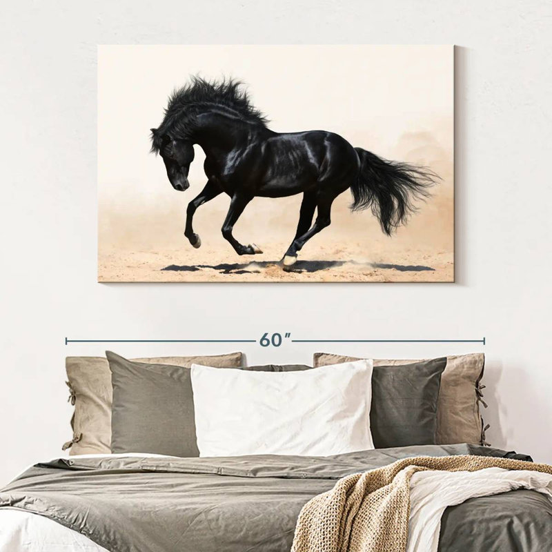 Black Stallion, 34" H x 51" W