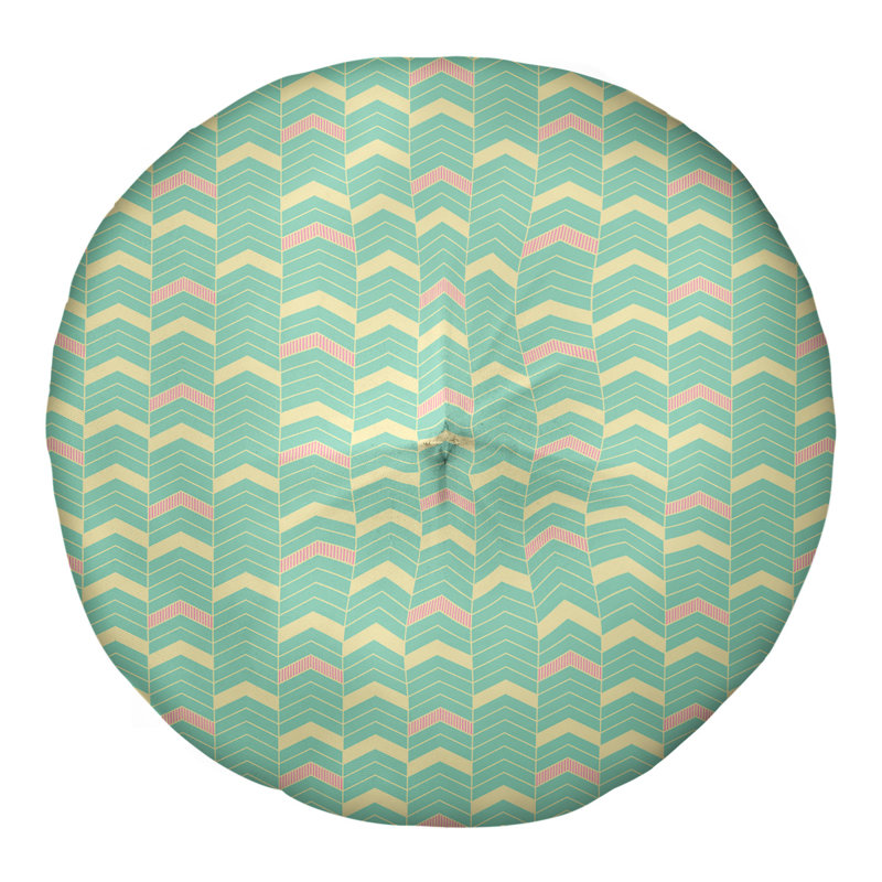 Coussin Rhonda, 26 po x 26 po, Vert rose / jaune