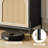 Rattan TV Stand for 75 Inch TV, TV Console with Adjustable Shelf, Entertainment Center with Storage