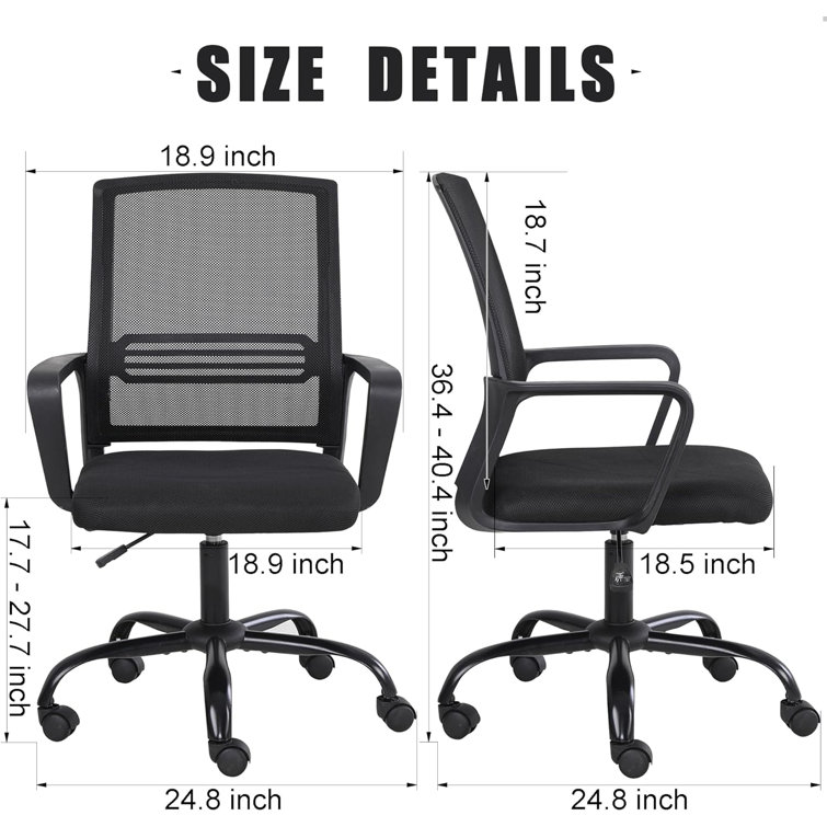 Latitude Run® Home Office Computer Mesh Ergonomic Task Chair & Reviews