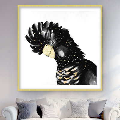 Cockatoo perroquet gris avec motif exotique mat Décoration intérieure