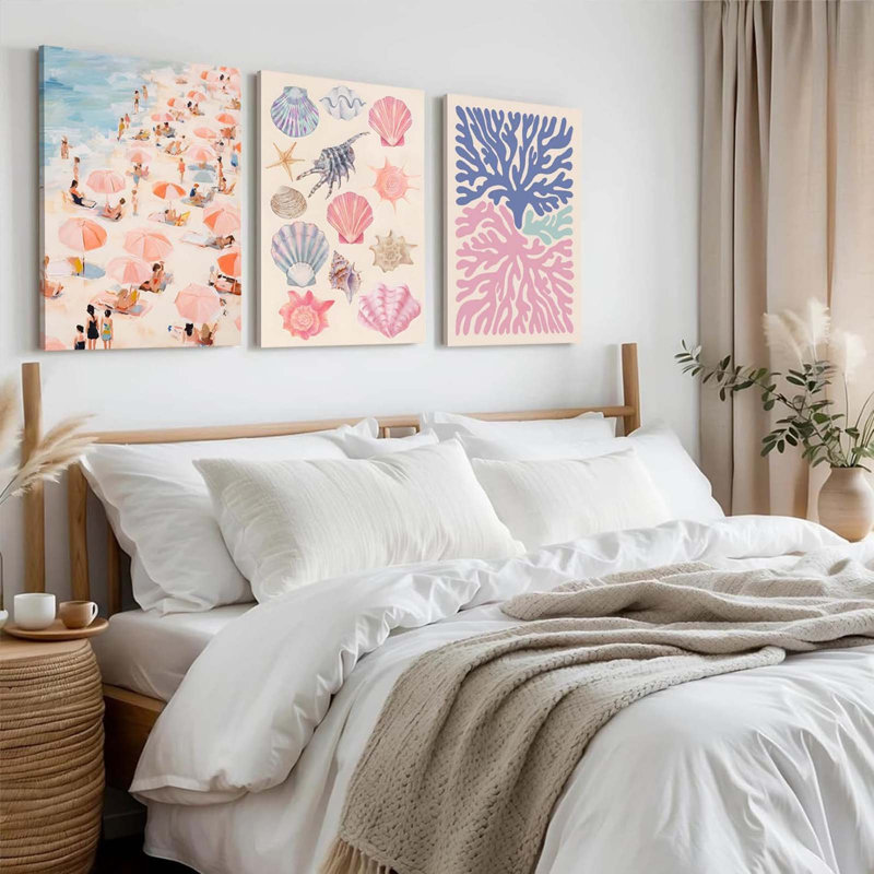 3 Piece Wrapped Canvas Print, 40 cm H x 90 cm W