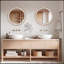 Miroir rond rond pour salle de bain, chambre à coucher et salon-710706631