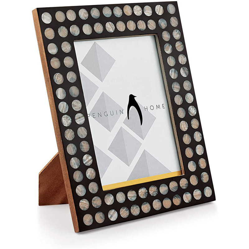 Bevelled Picture Frame, 26.5cm H x 21.8cm W x 26.8cm  D, Black