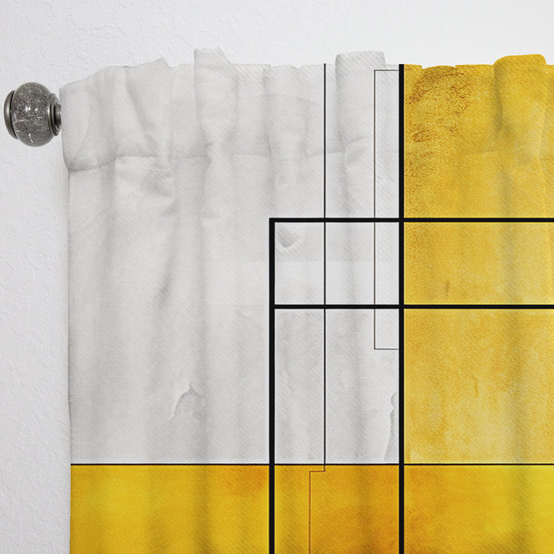 Karas - Rideau obscurcissant géométrique abstrait - 1 panneau, L 52 po x L 108 po