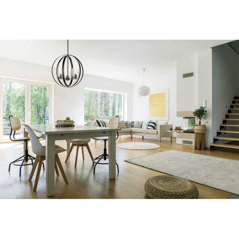 Luminaire suspendu simple Quisto, Noir, H 20,75 po x l 20,75 po x P 20,75 po, 3