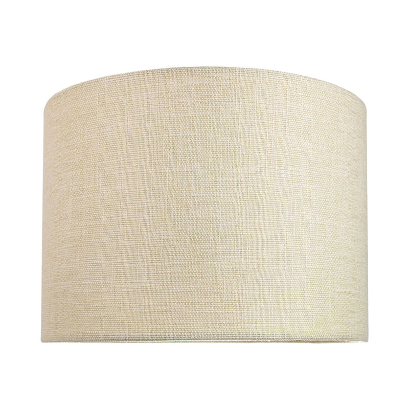 30cm Linen Drum Lamp Shade, 18cm H x 25cm W x 25cm D, Cream