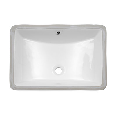 20X14" Undermount Sink Rectangle Ceramic Bathroom Sink