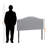 Houston Transitional Gray Leather Look Upholstered Full  Headboard, 50.34" H X 56.96" W X 2.9" D-1901544364-1901544365