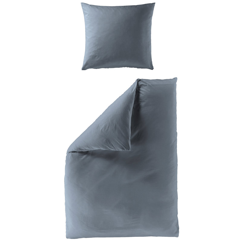 Cotton Duvet Cover Set, Jeans, 220 x 240 cm + 2x 40 x 80 cm