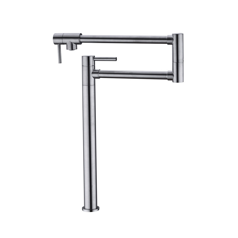Pot Filler Faucet With Extension Shank, Brushed Nickel