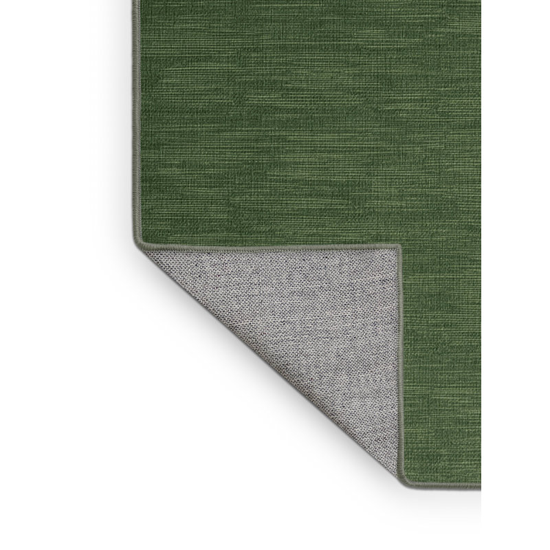 Machine Washable Solid Green Area Rug, Rectangle 2' x 3'
