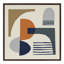 «Abstract Mid Century» par Rachel Lee, 3 oiseaux, reproduction d'art sur toile encadrée-1530528594-1530528605