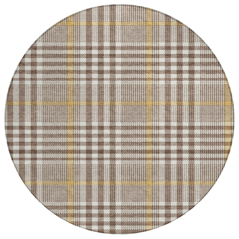Samira Brown Washable Indoor-Outdoor Rug - , 2'3" x 7'6"