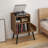 Record Storage Cabinet with Audio Shelf and Built-In Power Outlet for Bedroom, Living Room, Small Spaces-1401808964
