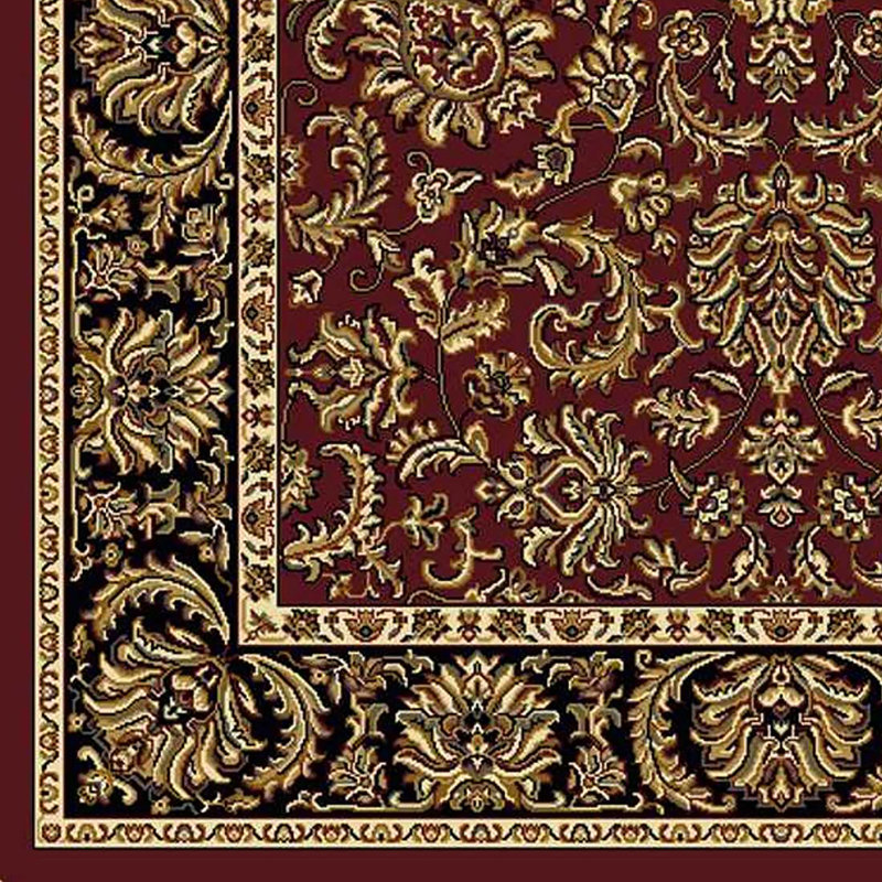  Tapis rouge bourgogne traditionnel de style persan, Tapis de couloir 2 pi 2 po x 8 pi