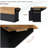 54-inch Large Kitchen Island with Rubberwood Folding Leaf, Textured Rolling Kitchen Cart, 4 Wheels, 4 Doors, 3 Drawers, Kitchen Island Storage, Suitable for Kitchen, Restaurant, Black-131203503