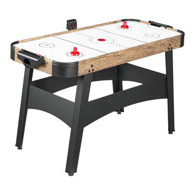 Table de hockey sur air de 54 pouces avec compteur électronique et souffleur puissant, idéale pour les salles de jeux familiales, les sous-sols et les jeux d'arcade à domicile, comprend des poussoirs et des palets, pieds durables pour une stabilité accrue.