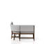 Banc de salle à manger avec design incurvé - Style Mid-Century moderne recouvert de bois massif beige + option d'économie d'espace
