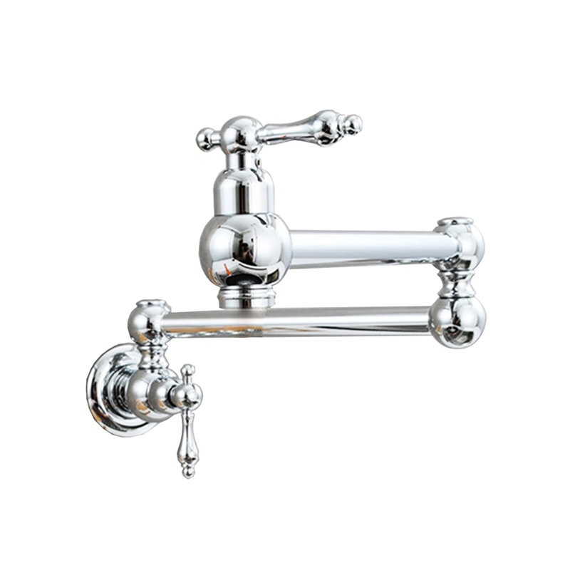 Pot Filler Faucet For Wall Mount, Double Joint Swing Arms, Scratch , Rust 100% Brass And Easy Cleaning Operations Mount Faucet, Resistance, Kitchen