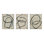 Twisted 1, 2, 3. Set Of 3 Framed 3 Pieces by Jacques Pilon Print