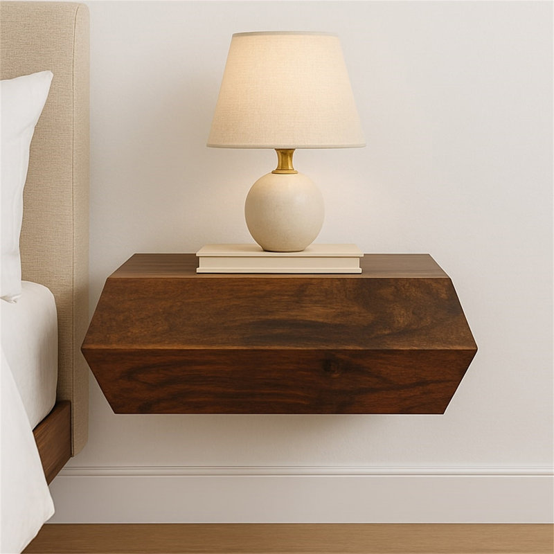 Table de chevet murale en bois massif Artisan Furniture Prisma