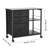 Mobile Metal File Cabinet With 3 Fabric Drawers And 2 Open Shelves-131776783