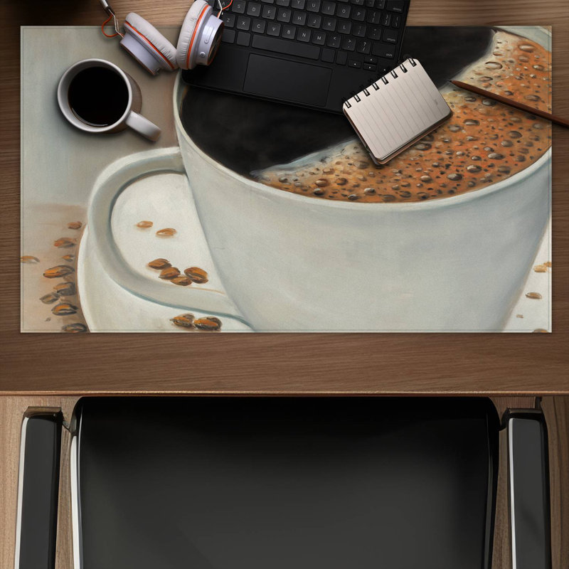 Black coffee - 14.00"x24.25" Desk mat