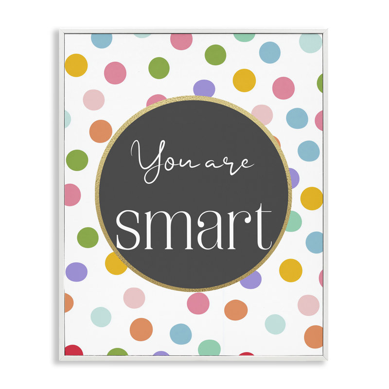 «You Are Smart Polka Dots», estampe numérique, design par Christine Simpson Art, H 14 po x l 11 po
